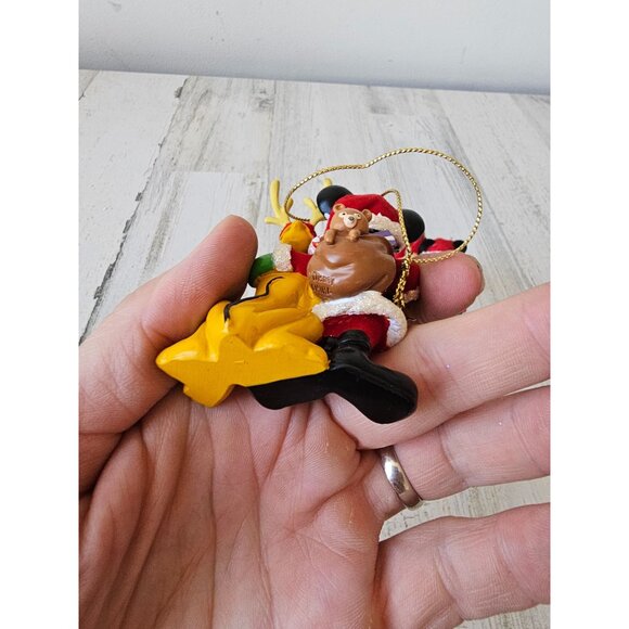 Mickey mouse mini Pluto ornament felt sparkle glitter ornament Xmas tree set - Picture 4 of 11